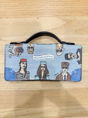 Barbara Rihl Travel Aviation Theme Clutch Wallet